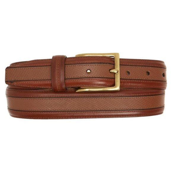 SOLD Cole Haan Mens Brown Textured Leather Belt 36 - Picture 5 of 5